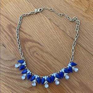 J. Crew statement necklace! Gold/cobalt/light blue